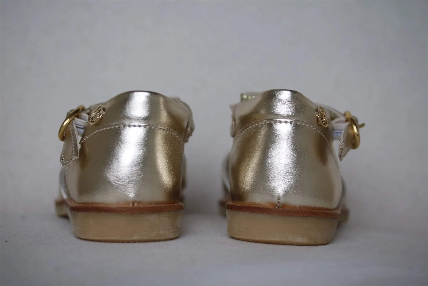 MISS BLUMARINE GIRLS GOLD SANDALS WITH DIAMANTÉ EU 24 UK 7 - Image 4
