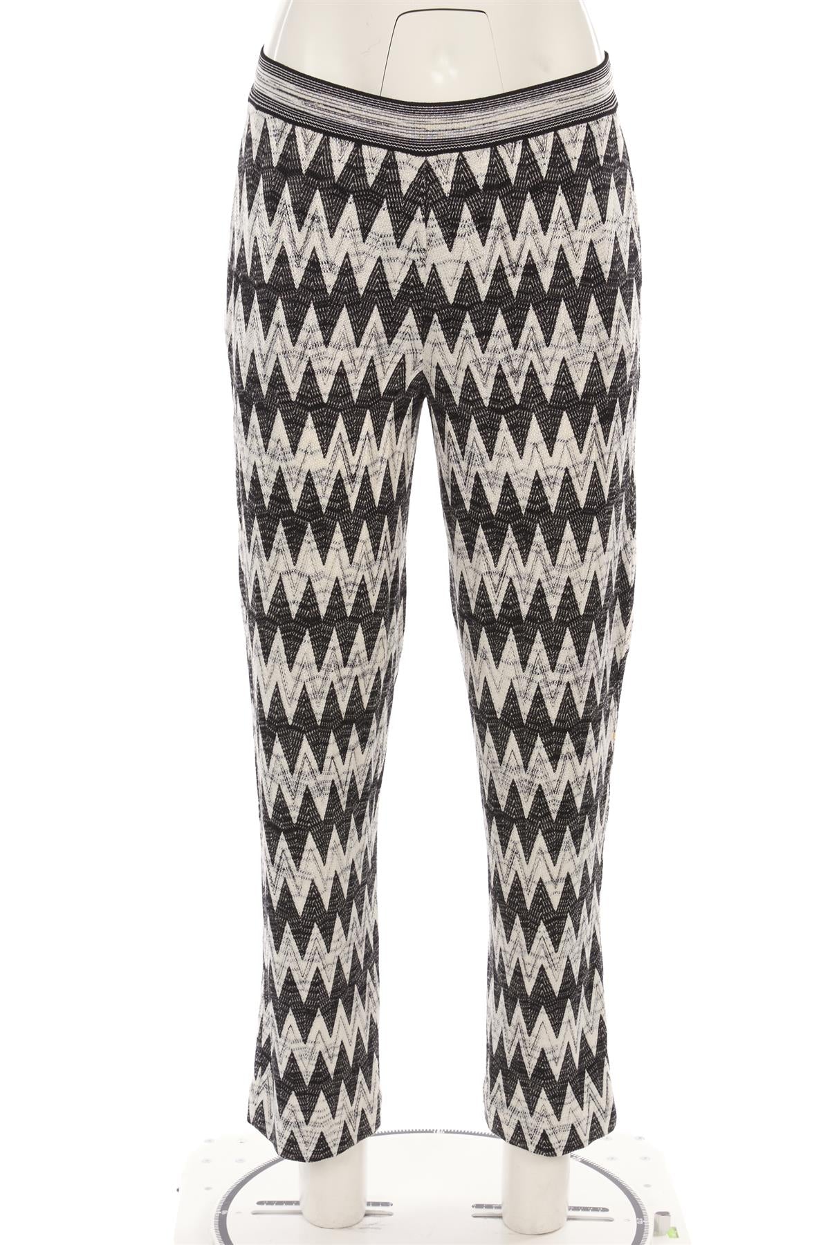 MISSONI BLACK KNIT STRAIGHT LEG PANTS IT 44 UK 12 - Image 2
