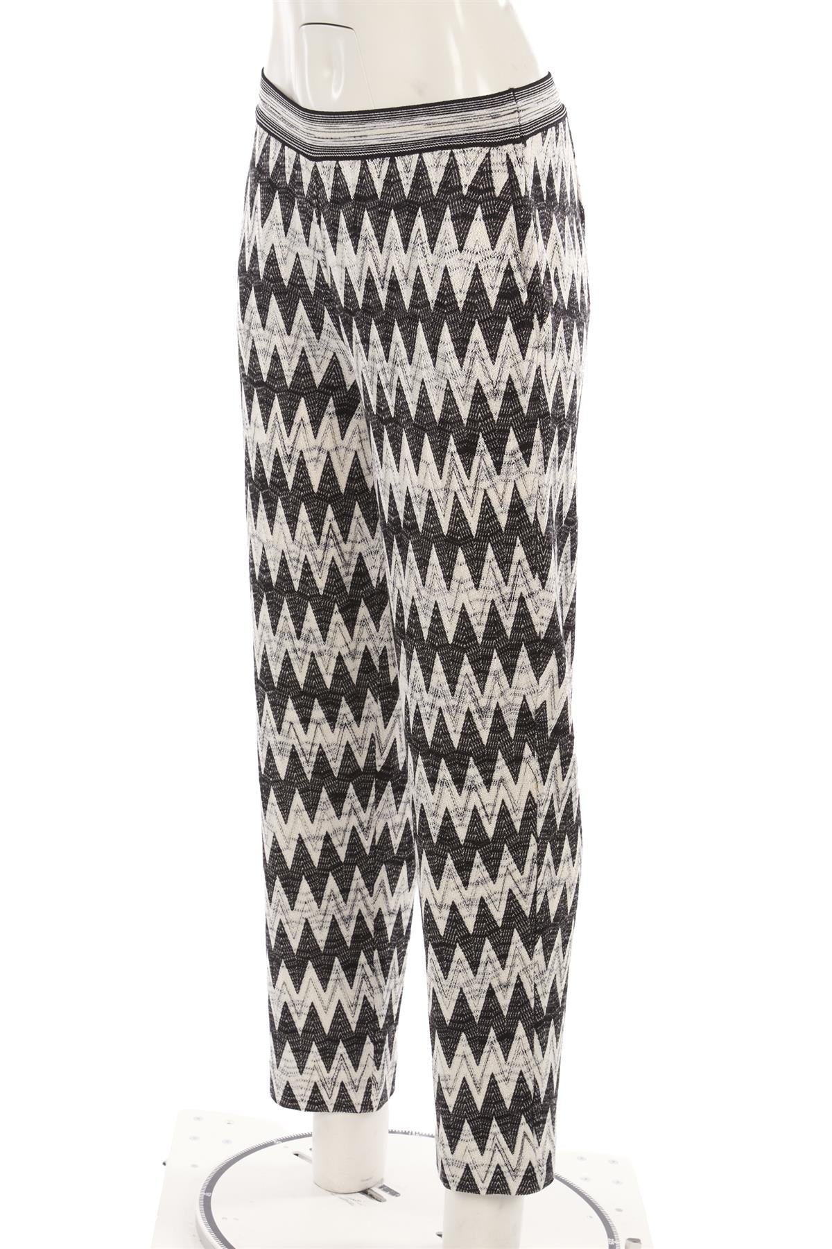 MISSONI BLACK KNIT STRAIGHT LEG PANTS IT 44 UK 12 - Image 3