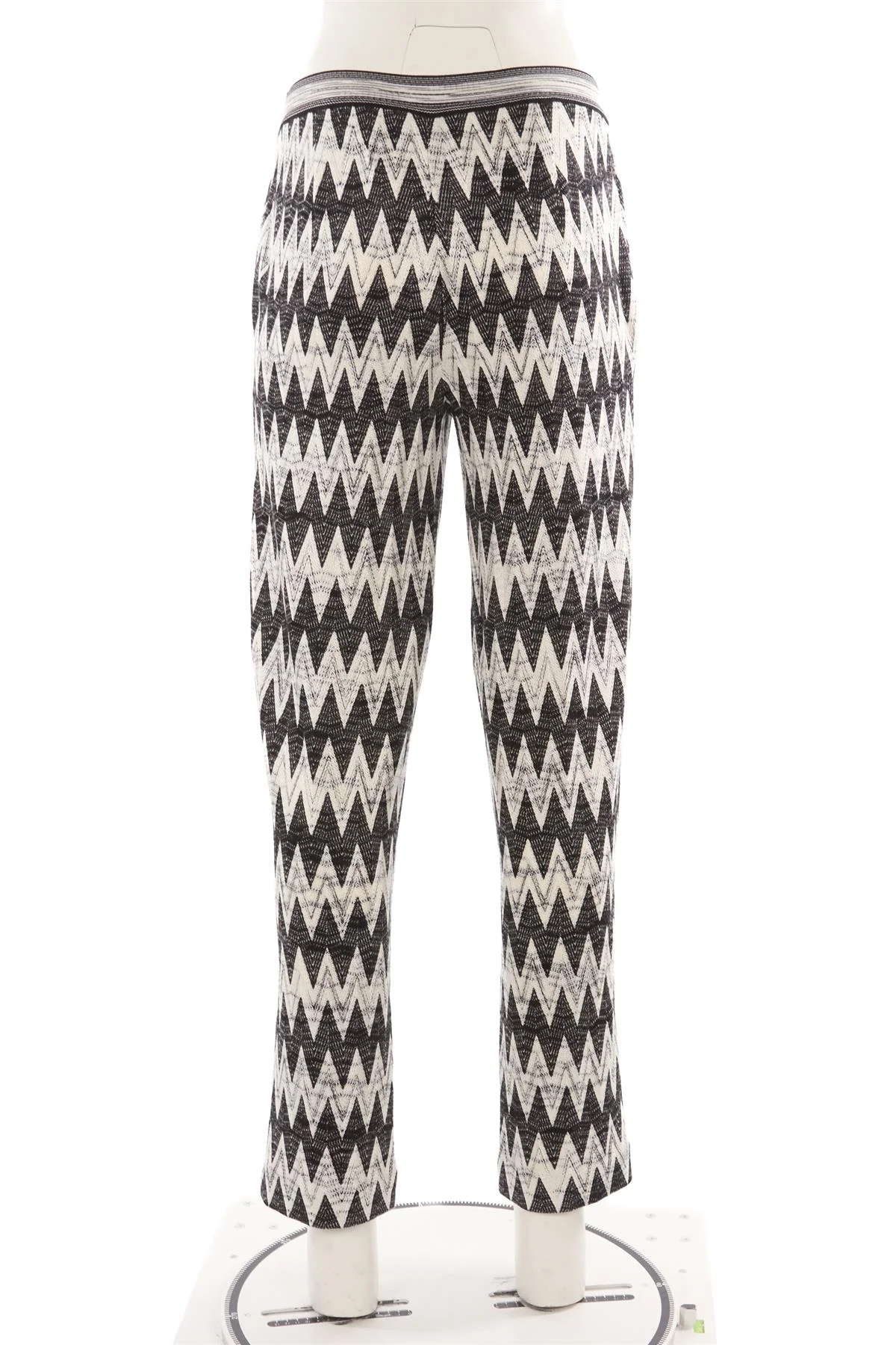 MISSONI BLACK KNIT STRAIGHT LEG PANTS IT 44 UK 12 - Image 4