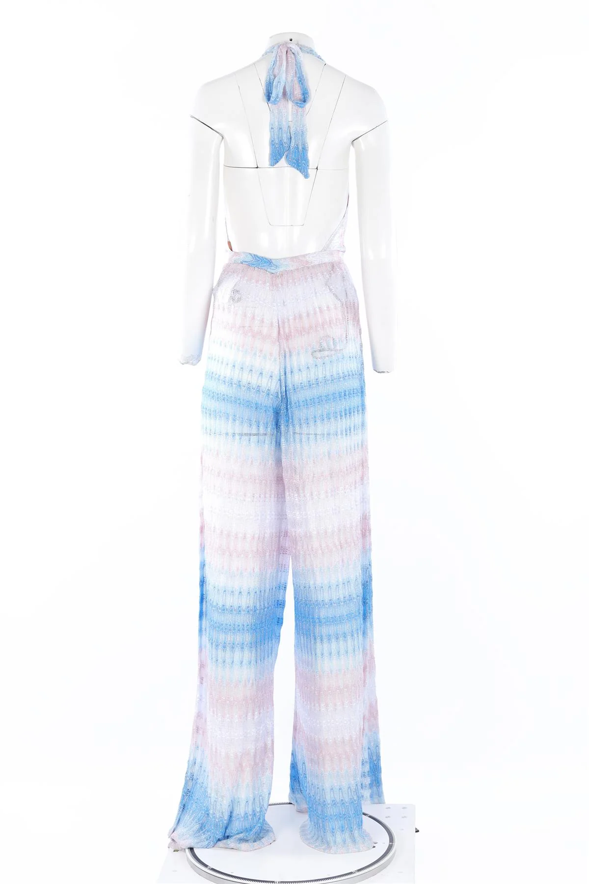 MISSONI BLUE CROCHET JUMPSUIT IT 40 UK 8 - Image 4