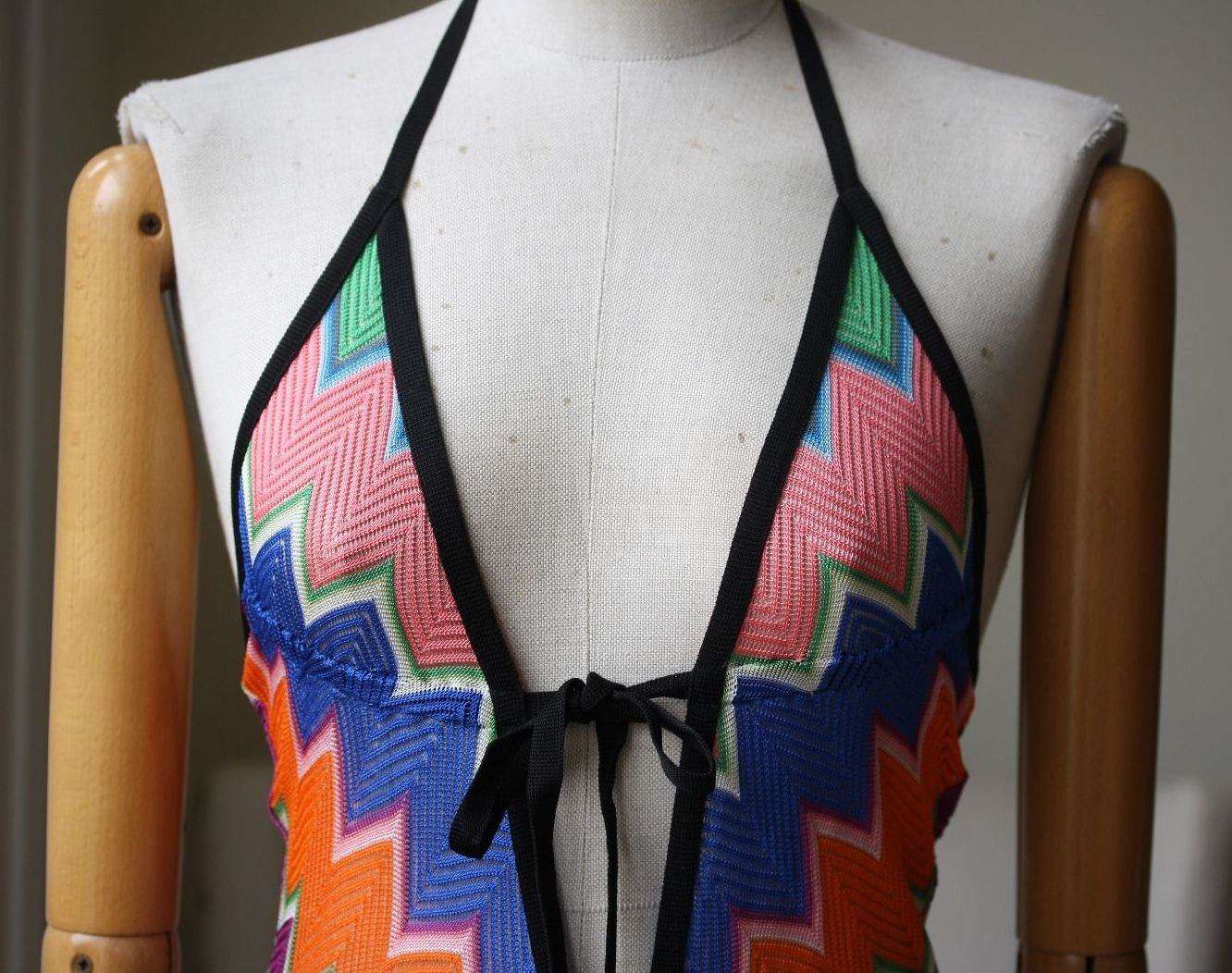 MISSONI GEOMETRIC ZIG-ZAG MULTICOLOUR JUMPSUIT IT 40 UK 8 - Image 5