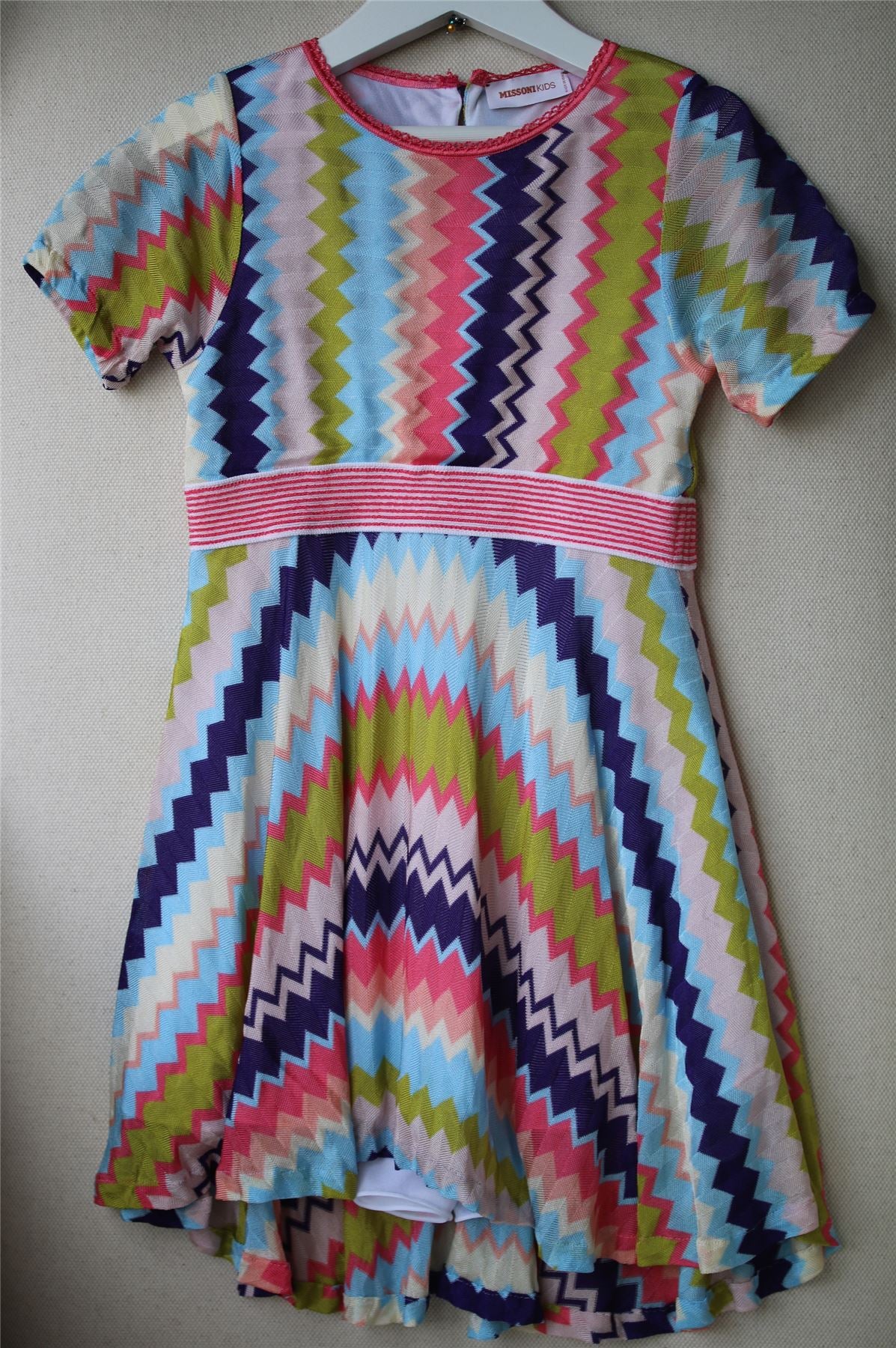 MISSONI GIRLS CLASSIC ZIG ZAG DRESS 4-5 YEARS - Image 2