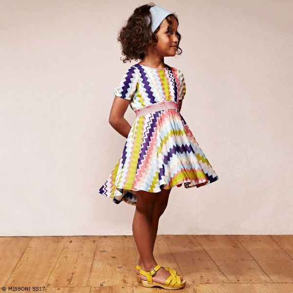 MISSONI GIRLS CLASSIC ZIG ZAG DRESS 4-5 YEARS - Image 5