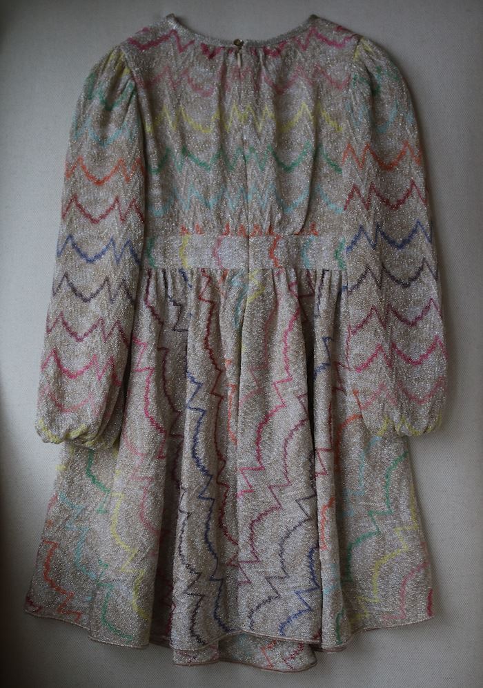 MISSONI GIRLS GOLD KNIT DRESS 4 YEARS - Image 3