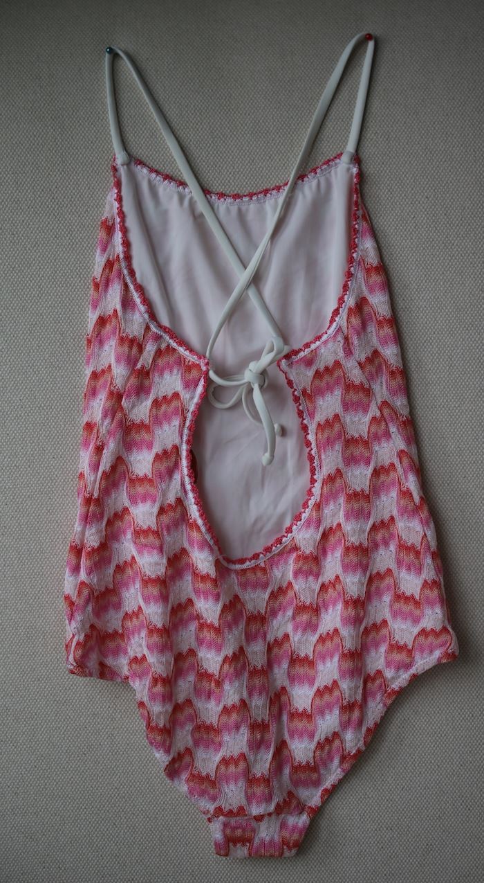 MISSONI GIRLS PINK CROCHET SWIMSUIT 4-5 YEARS - Image 3