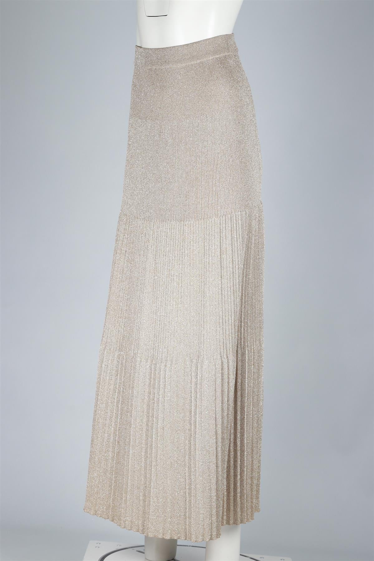MISSONI GOLD KNIT MAXI SKIRT IT 48 UK 16 - Image 3