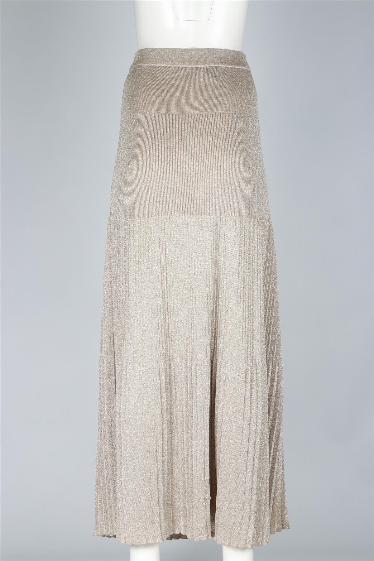 MISSONI GOLD KNIT MAXI SKIRT IT 48 UK 16 - Image 4