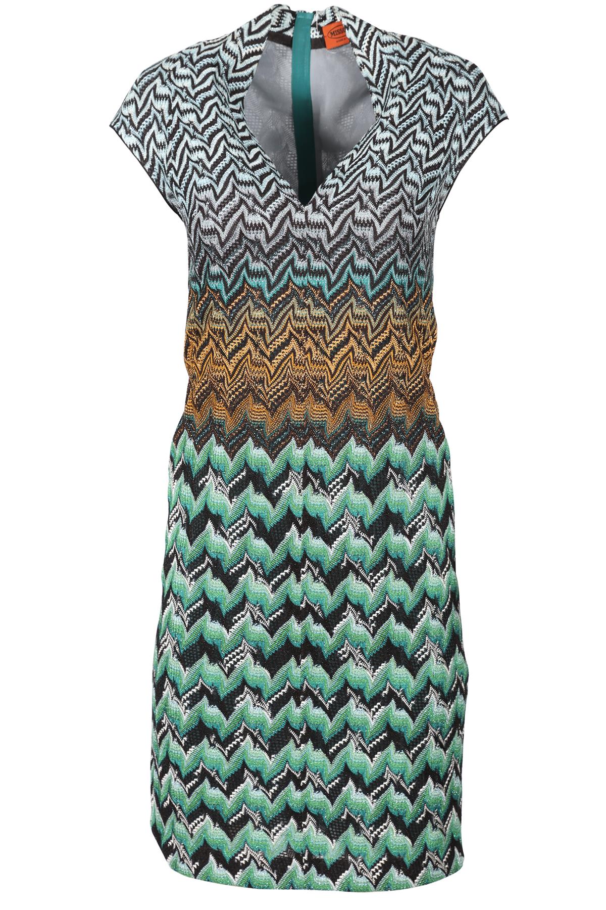 MISSONI GREEN CROCHET MIDI DRESS IT 40 UK 8 - Image 5