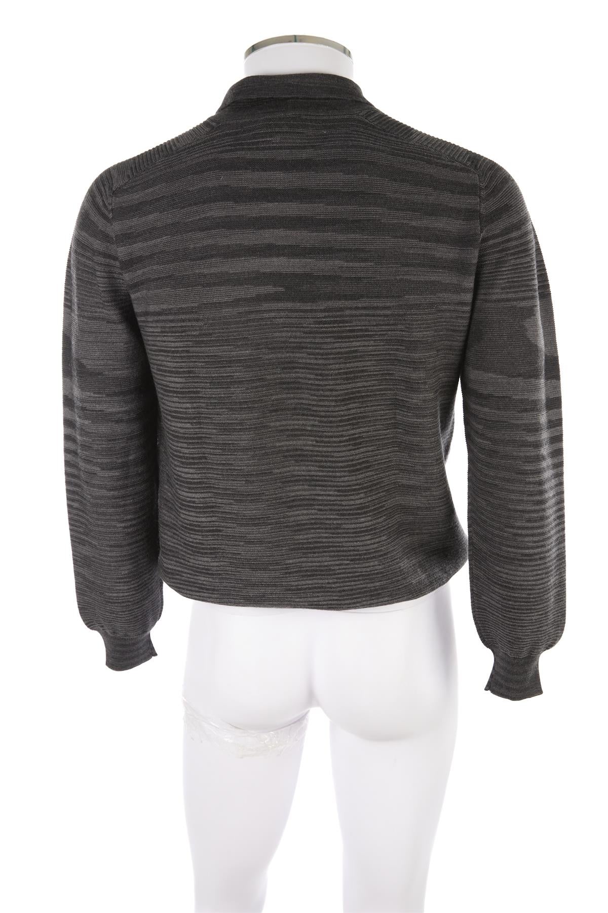 MISSONI GREY MEN'S WOOL SWEATER UK/US 38 FR 48 IT 48 - Image 4