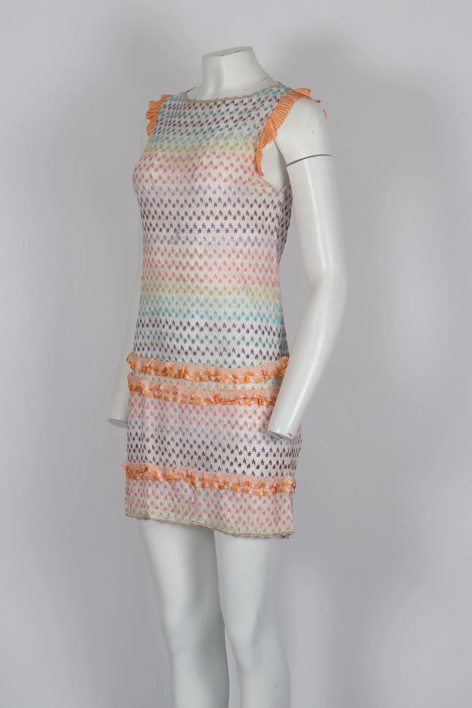 MISSONI MARE CROCHET KNIT MINI DRESS IT 40 UK 8 - Image 3