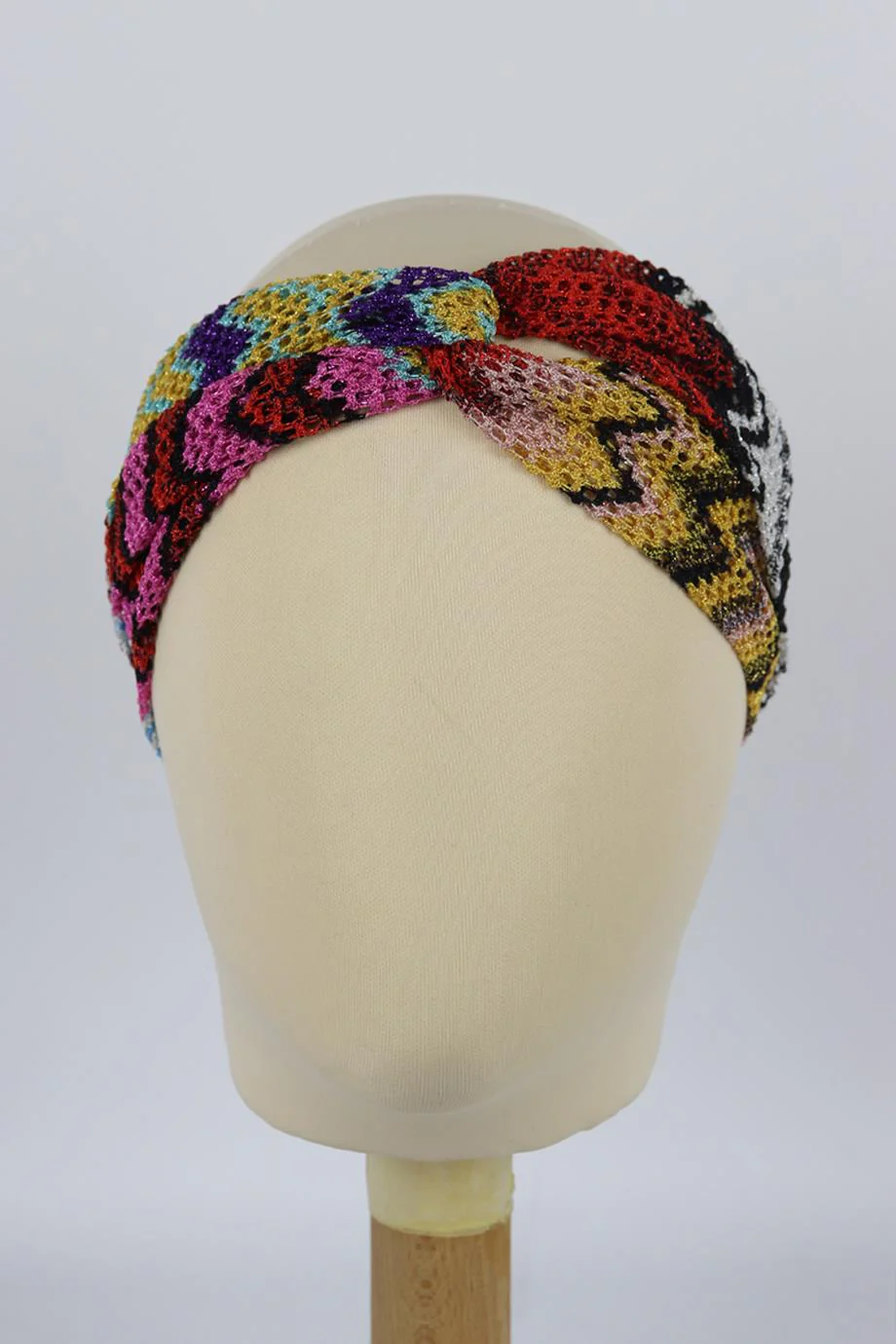MISSONI MARE METALLIC CROCHET KNIT HEADBAND ONE SIZE - Image 3