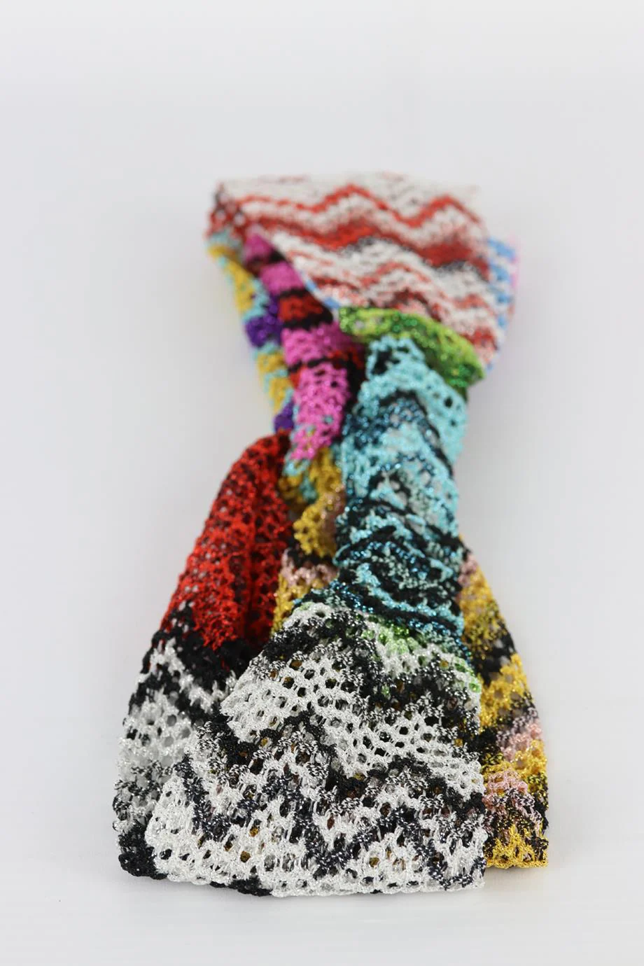 MISSONI MARE METALLIC CROCHET KNIT HEADBAND ONE SIZE - Image 6