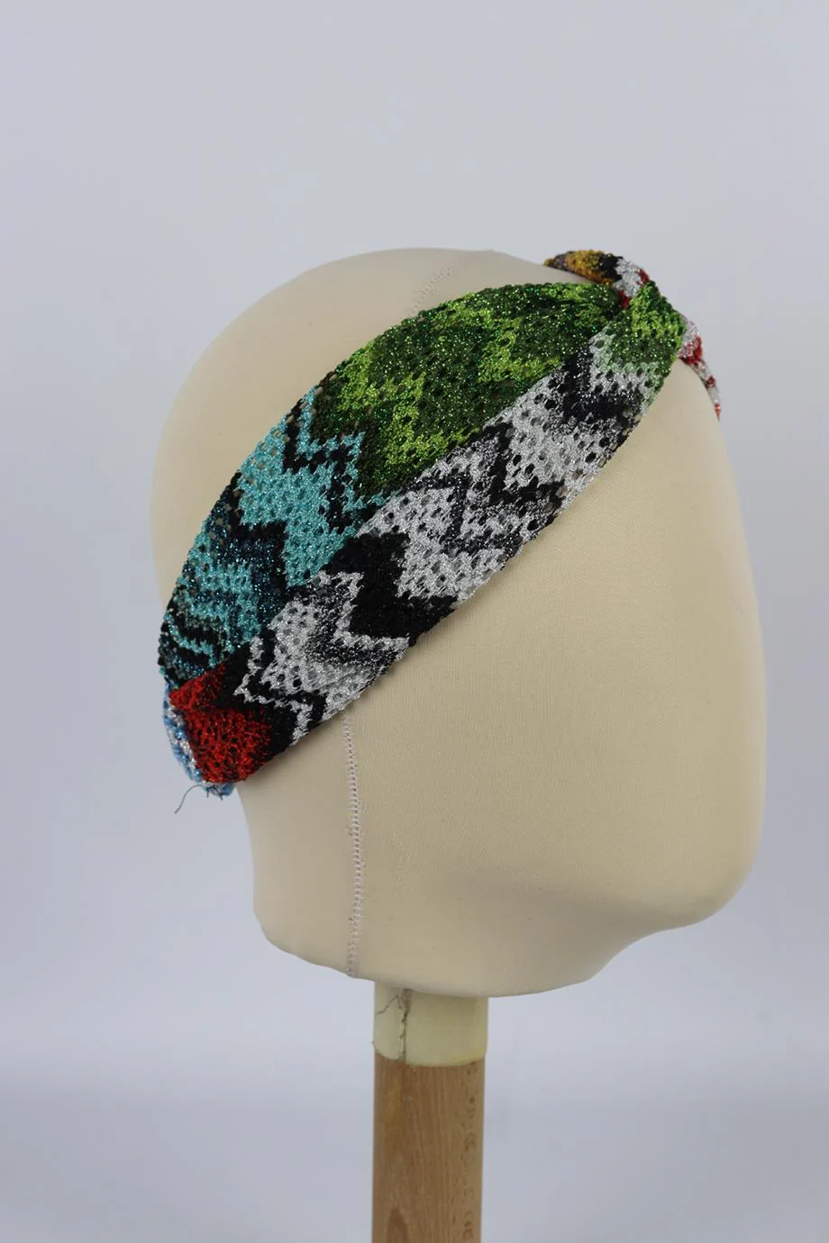 MISSONI MARE METALLIC CROCHET KNIT HEADBAND ONE SIZE - Image 2