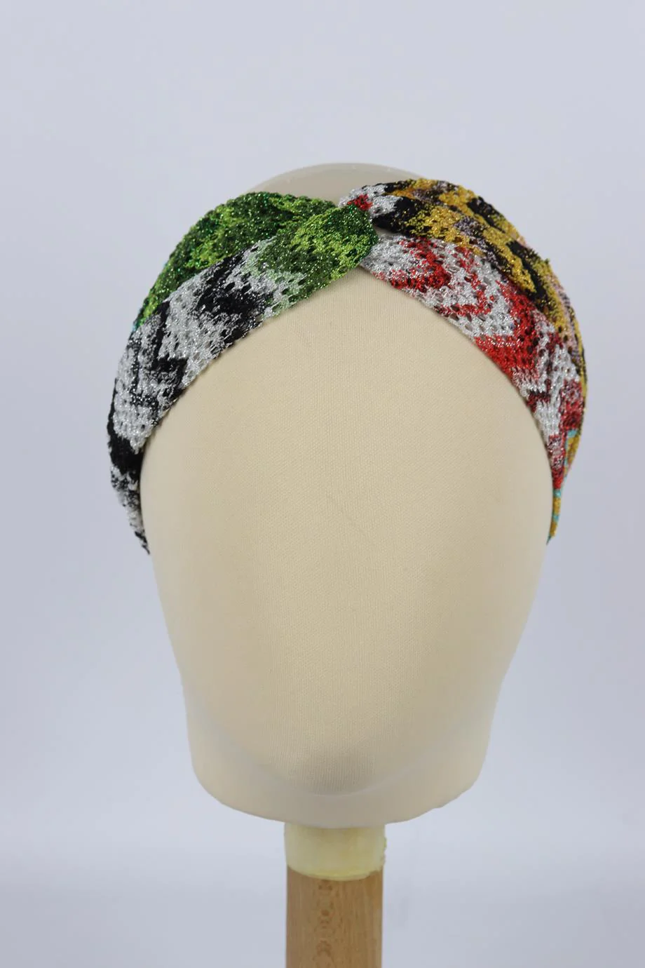 MISSONI MARE METALLIC CROCHET KNIT HEADBAND ONE SIZE - Image 3