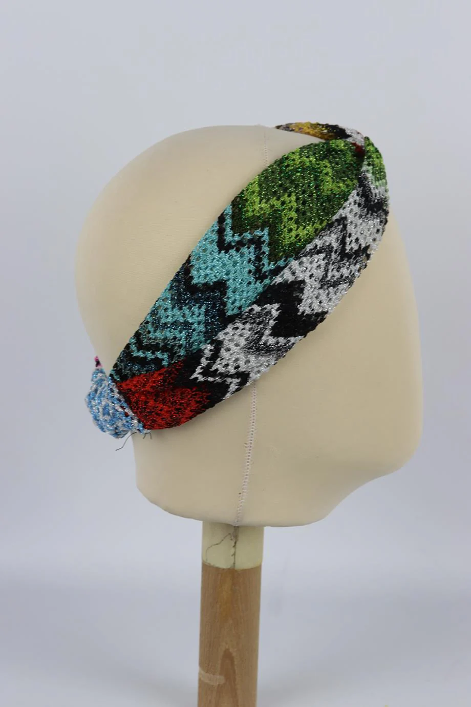 MISSONI MARE METALLIC CROCHET KNIT HEADBAND ONE SIZE - Image 4