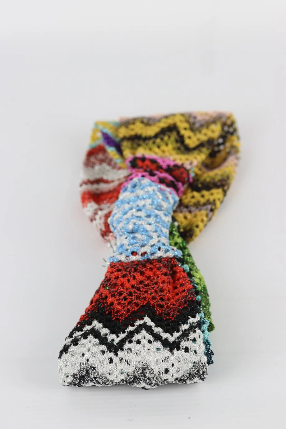 MISSONI MARE METALLIC CROCHET KNIT HEADBAND ONE SIZE - Image 6