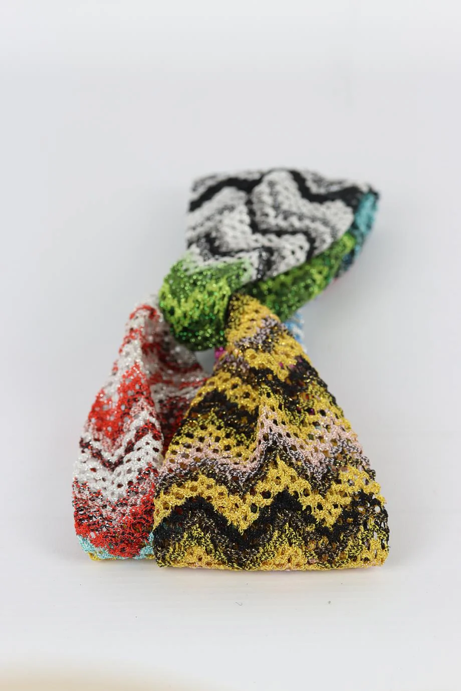 MISSONI MARE METALLIC CROCHET KNIT HEADBAND ONE SIZE - Image 7