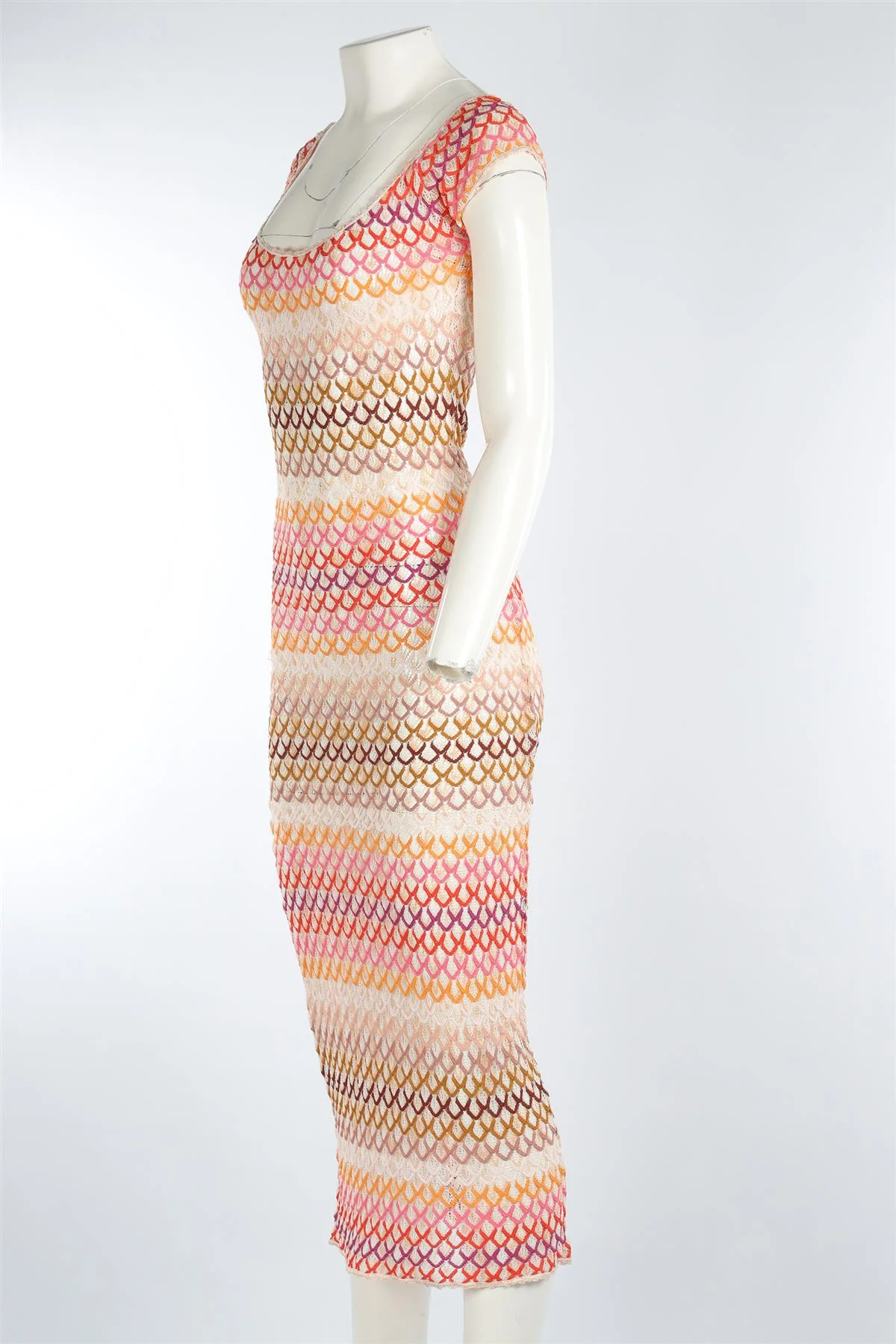 MISSONI MARE MULTI CROCHET MAXI DRESS IT 42 UK 10 - Image 3