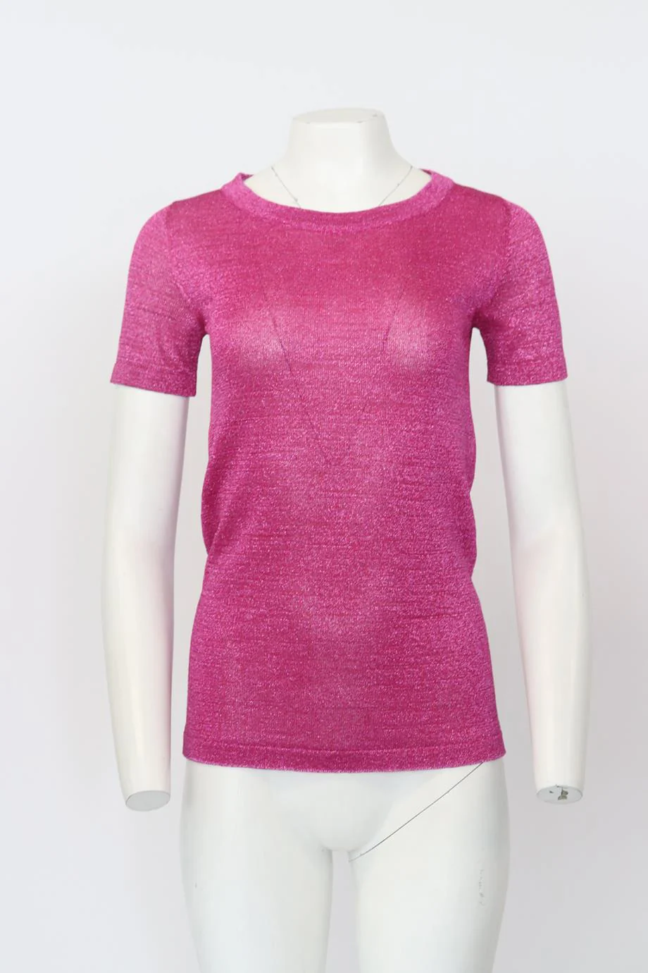 MISSONI METALLIC STRETCH KNIT TOP IT 38 UK 6 - Image 2