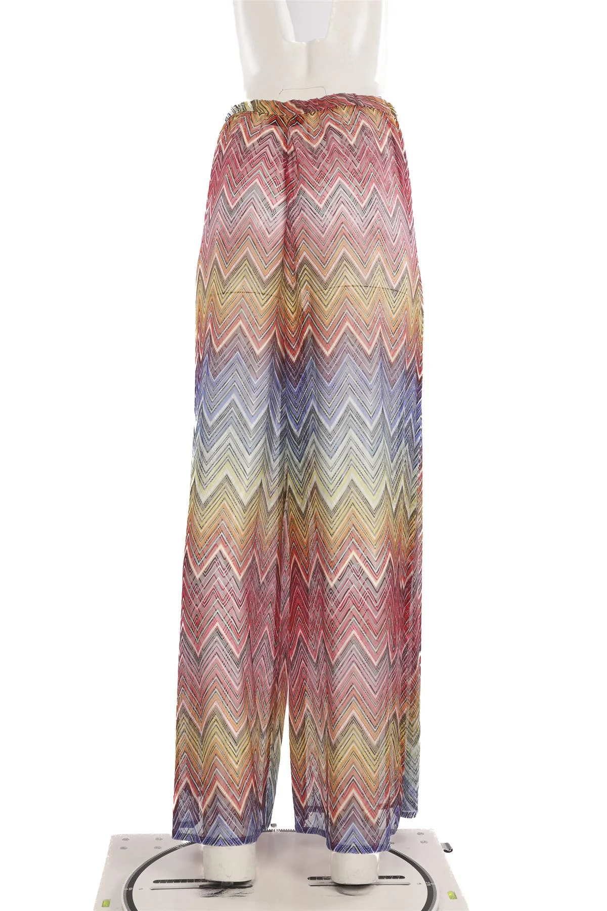 MISSONI MULTI CROCHET WIDE LEG PANTS IT 46 UK 14 - Image 4