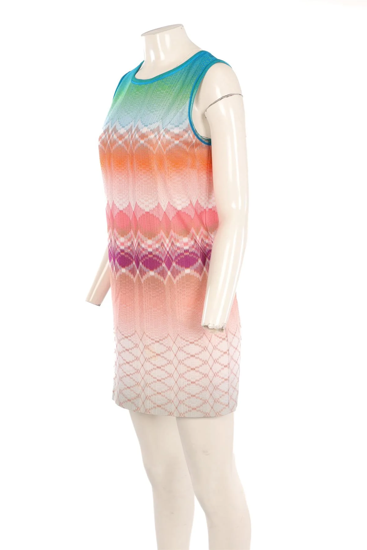 MISSONI MULTI SILK MINI DRESS IT 42 UK 10 - Image 3