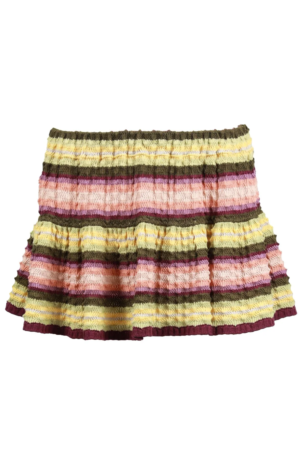 MISSONI MULTICOLOUR WOOL MINI SKIRT IT 38 UK 6