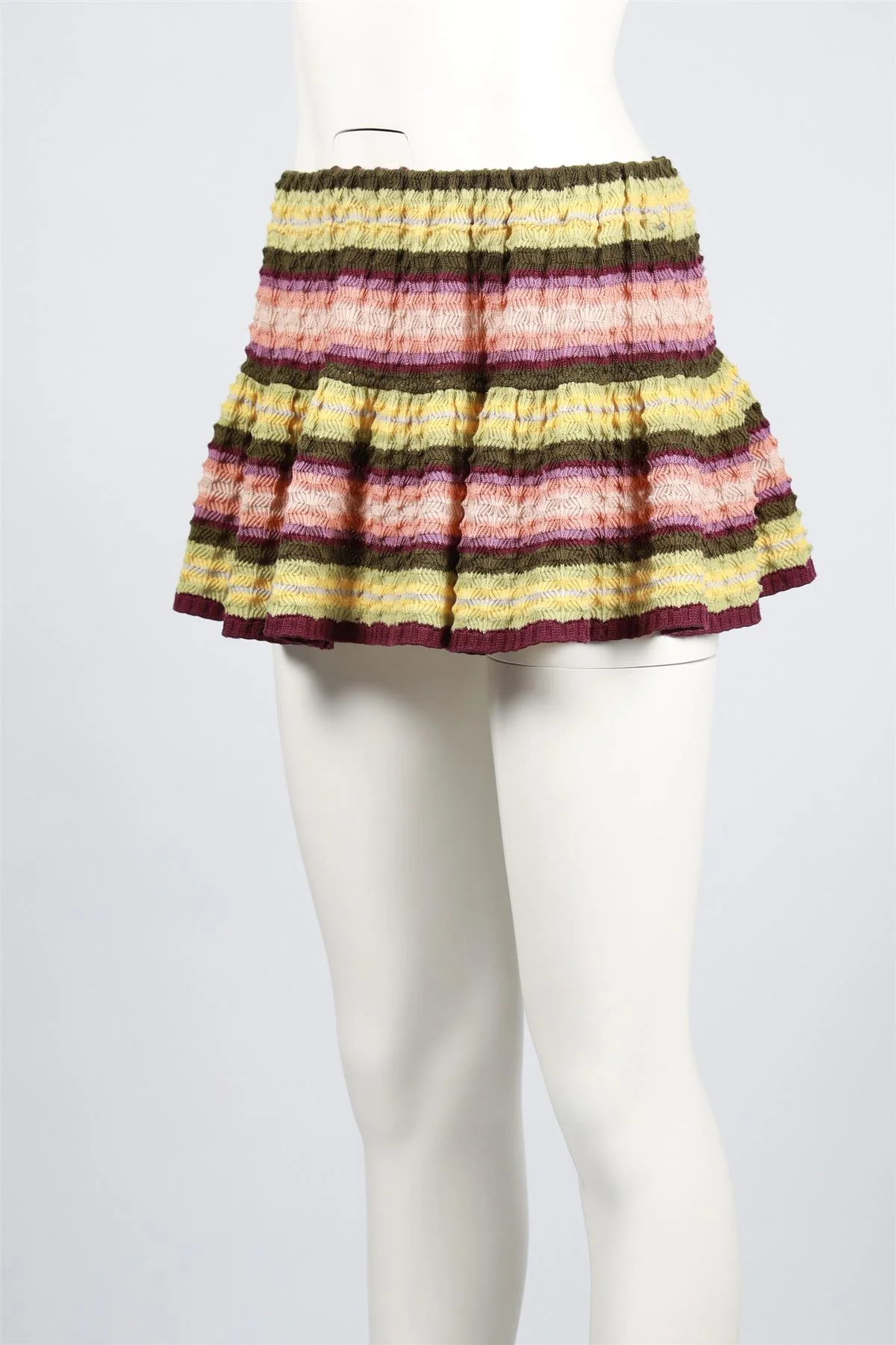MISSONI MULTICOLOUR WOOL MINI SKIRT IT 38 UK 6 - Image 3
