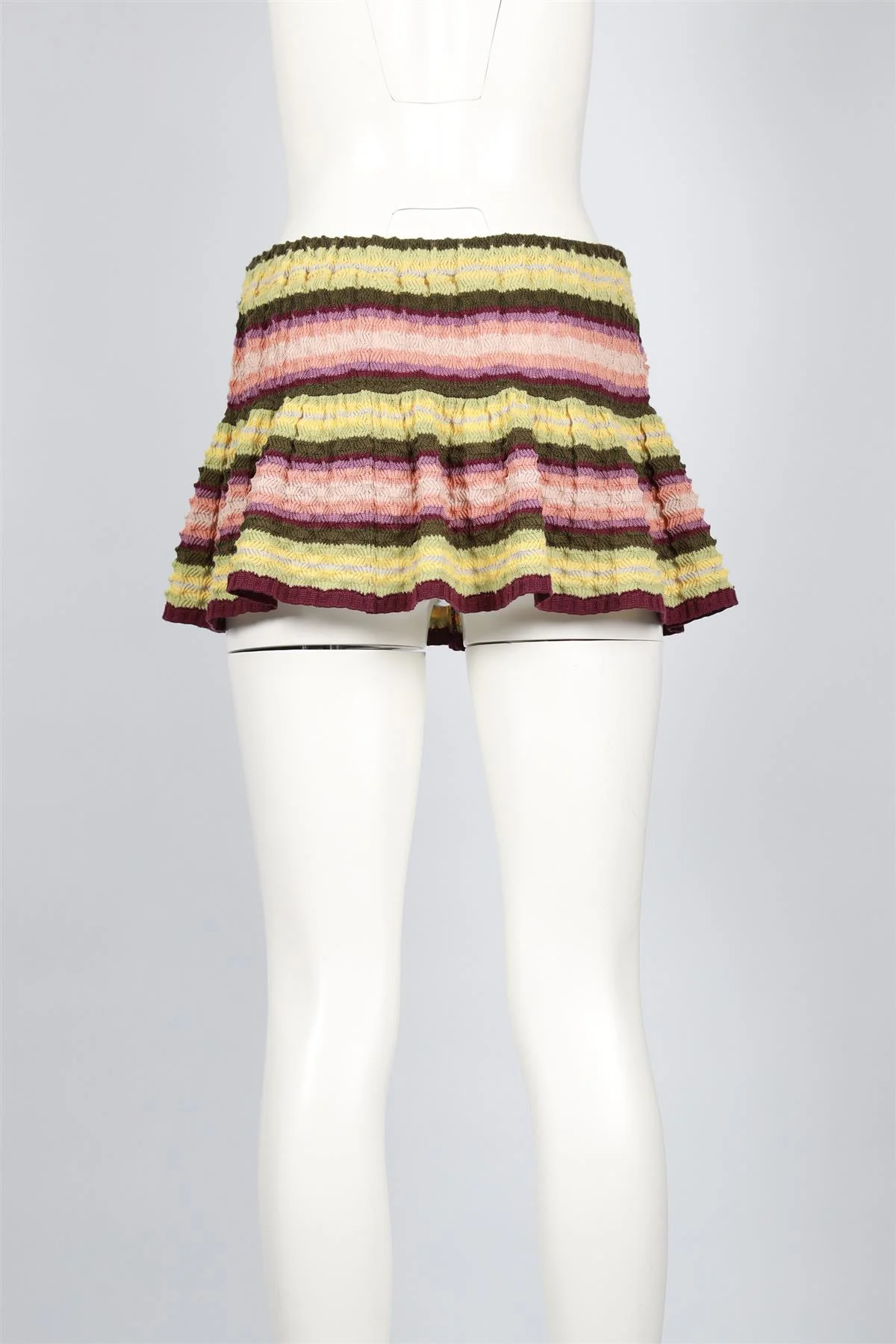 MISSONI MULTICOLOUR WOOL MINI SKIRT IT 38 UK 6 - Image 4
