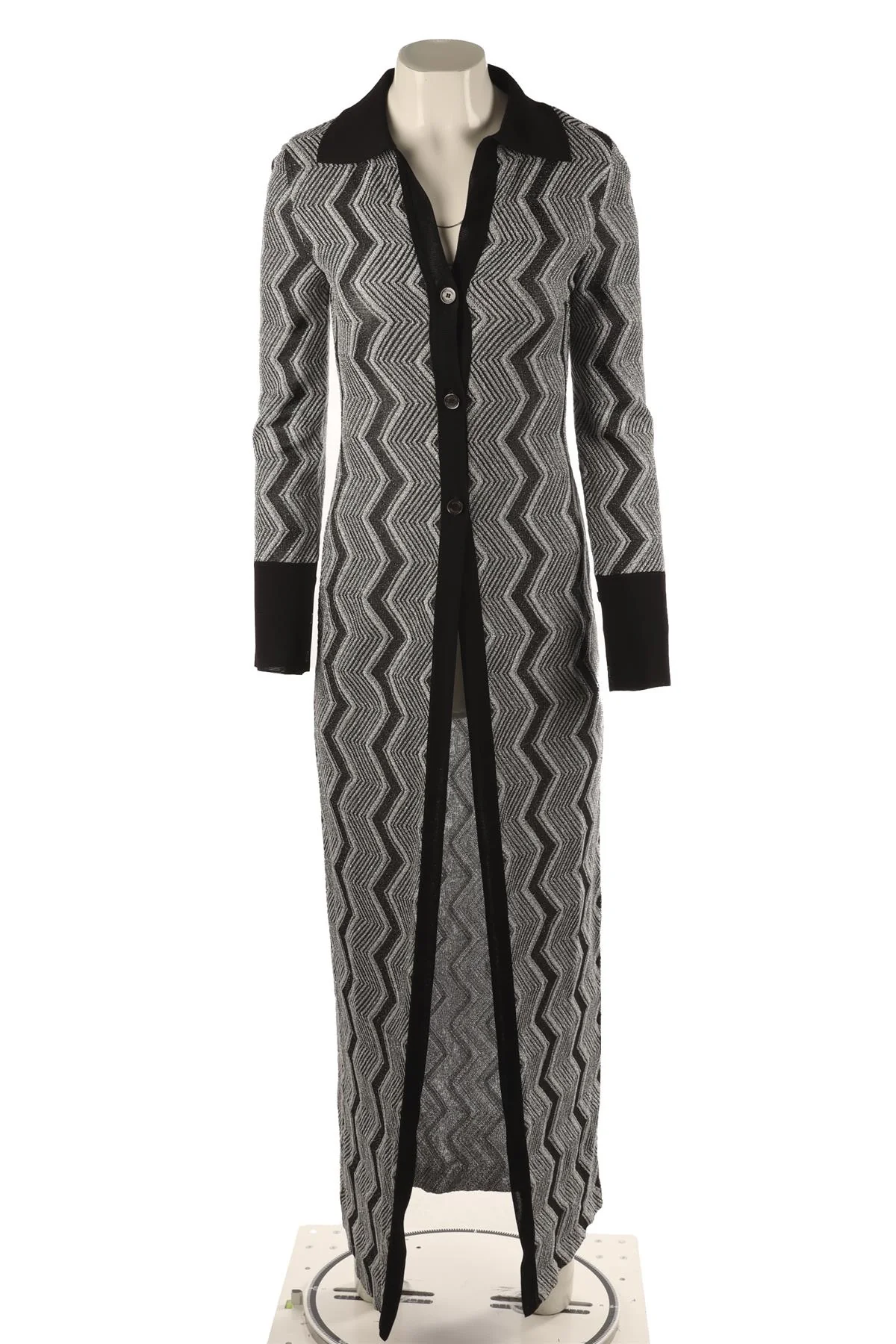 MISSONI SILVER CROCHET CARDIGAN IT 40 UK 8 - Image 2