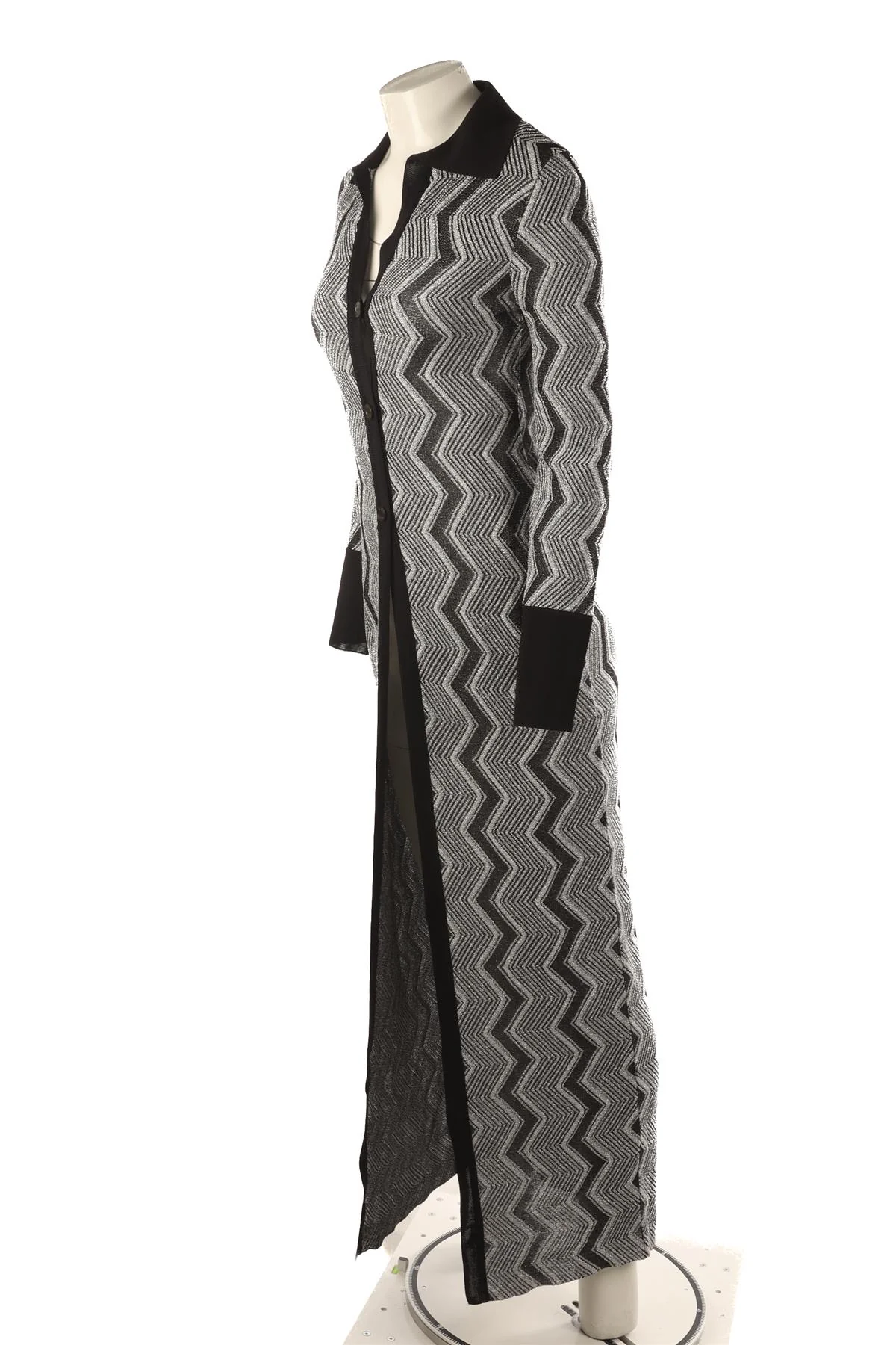 MISSONI SILVER CROCHET CARDIGAN IT 40 UK 8 - Image 3