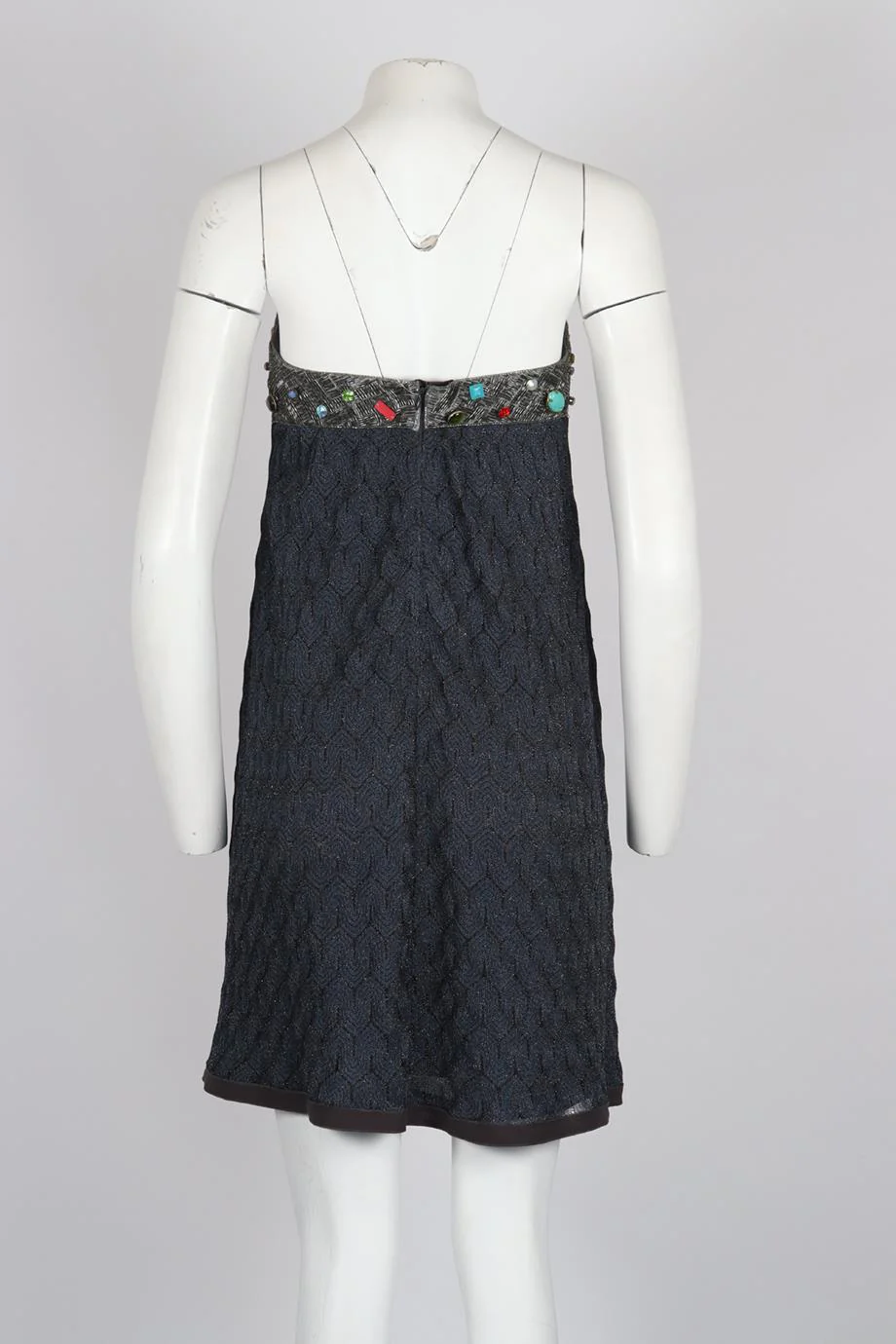 MISSONI STRAPLESS EMBELLISHED CROCHET MINI DRESS IT 44 UK 12 - Image 4