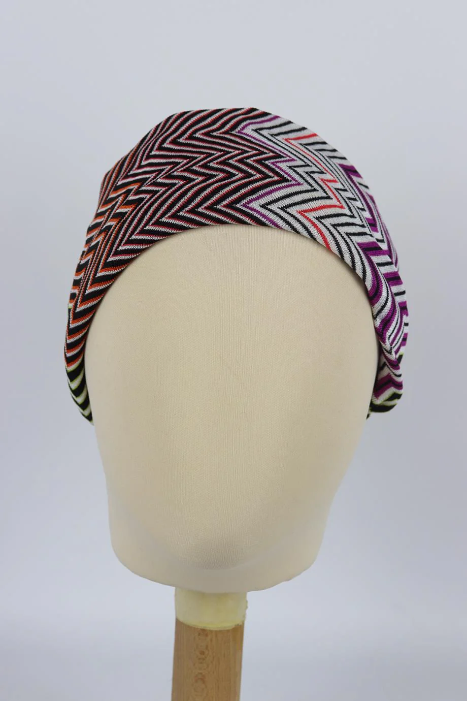MISSONI STRIPED CROCHET KNIT HEADBAND ONE SIZE - Image 3