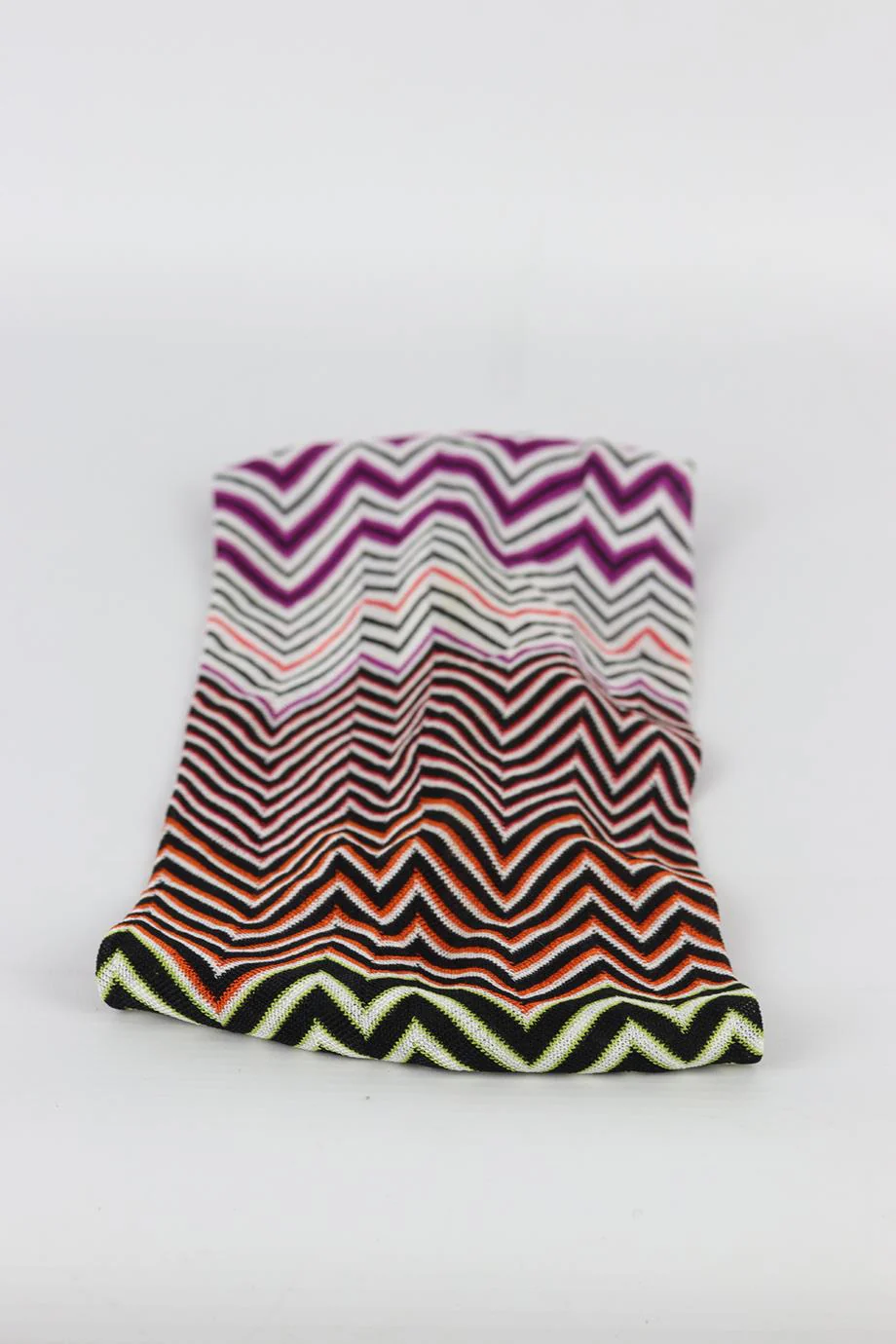 MISSONI STRIPED CROCHET KNIT HEADBAND ONE SIZE - Image 7