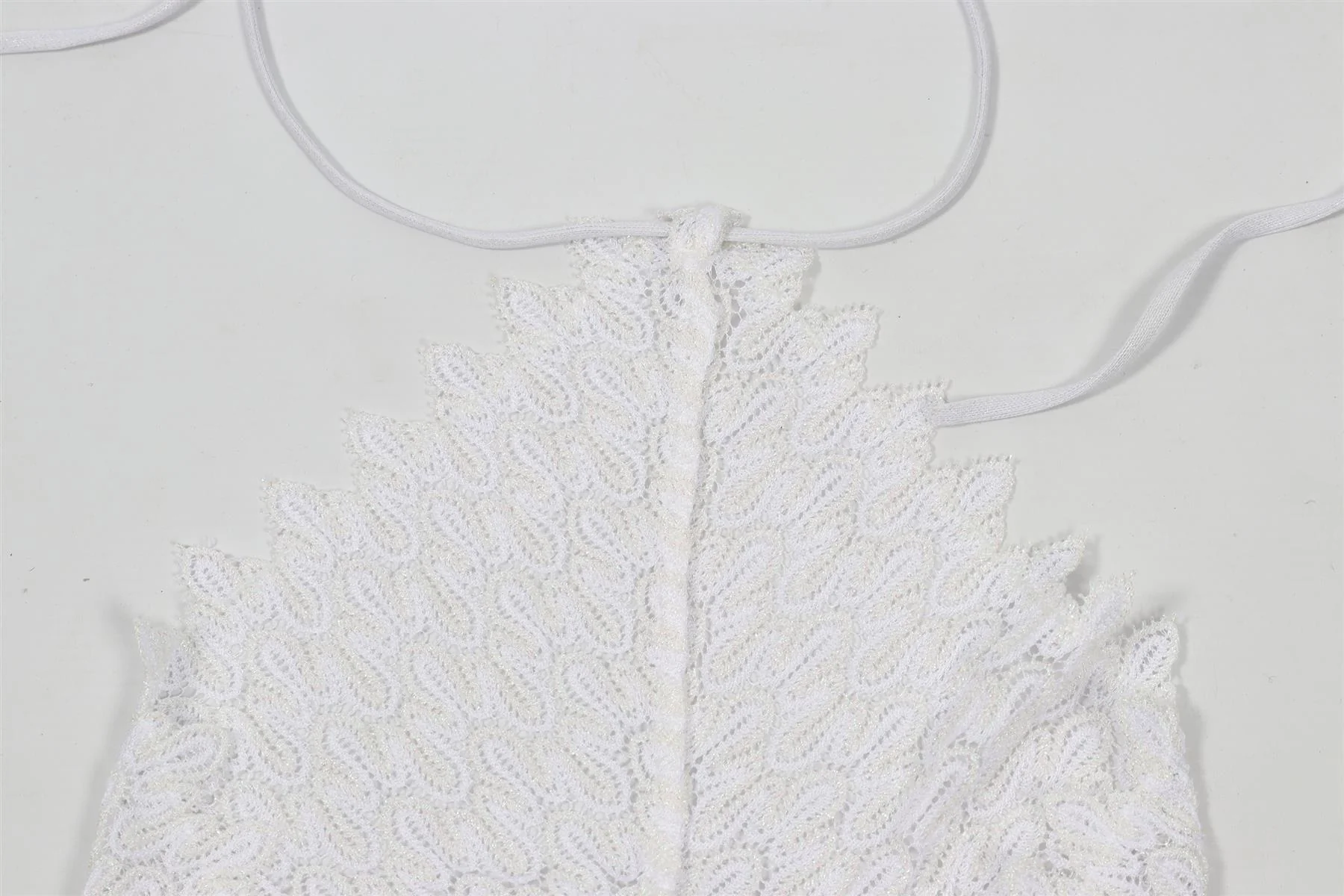 MISSONI WHITE CROPPED CROCHET TOP IT 40 UK 8 - Image 5