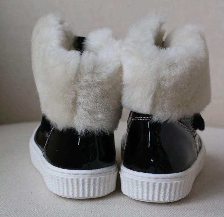 MISSOURI BABY GIRLS BLACK PATENT LEATHER BOOTS EU 23 UK 6 - Image 10