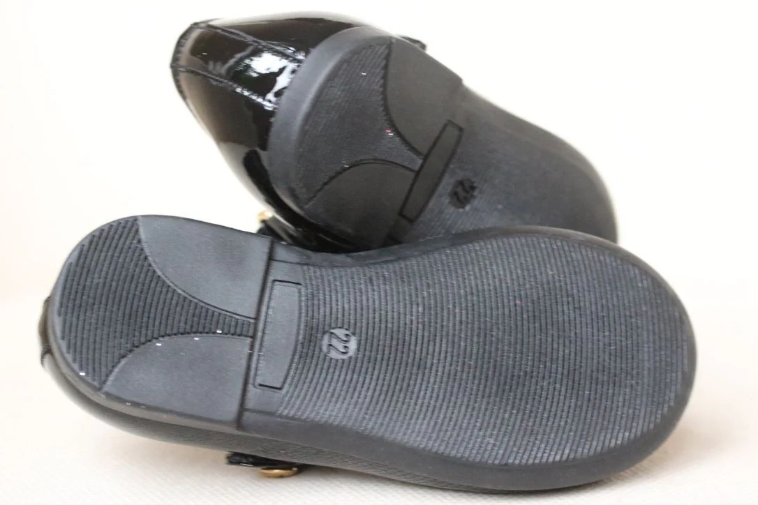 MISSOURI BABY GIRLS BLACK PATENT LEATHER JEWEL SHOES EU 22 UK 5 - Image 8
