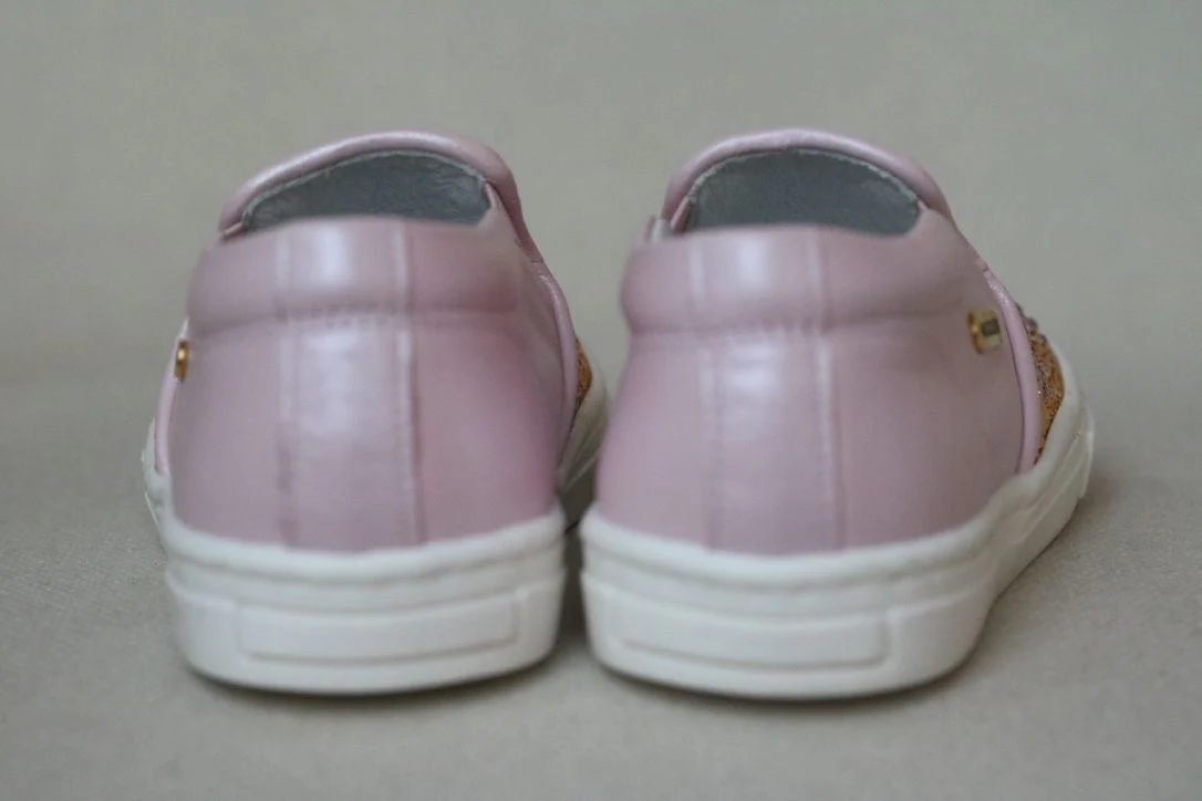 MISSOURI BABY GIRLS PINK DIAMANTE SLIP ON SHOES EU 22 UK 5 - Image 5