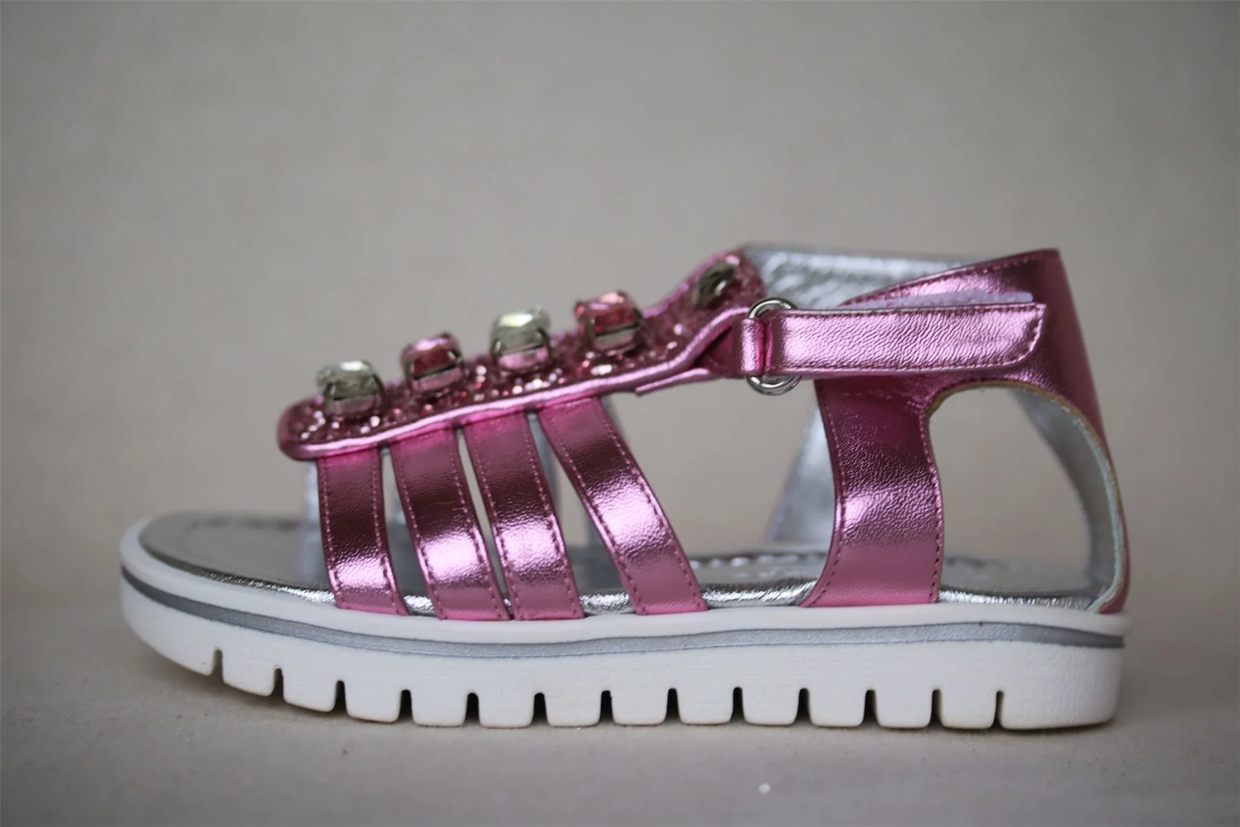 MISSOURI GIRLS METALLIC PINK SPARKLY SANDALS EU 24 UK 7 - Image 2