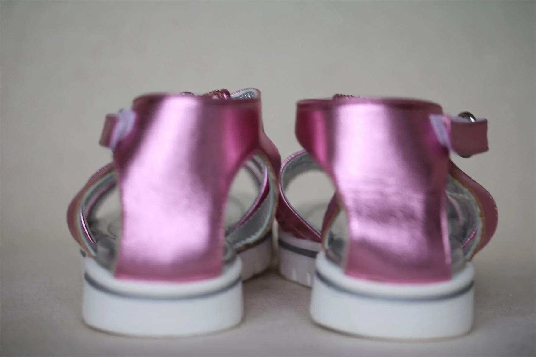 MISSOURI GIRLS METALLIC PINK SPARKLY SANDALS EU 24 UK 7 - Image 4