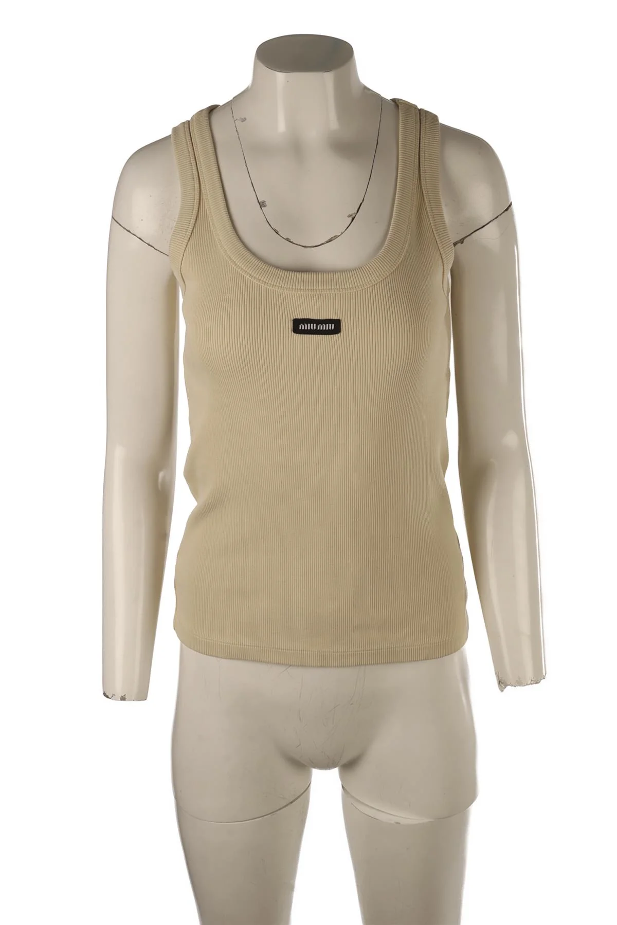 MIU MIU BEIGE COTTON TOP MEDIUM - Image 2