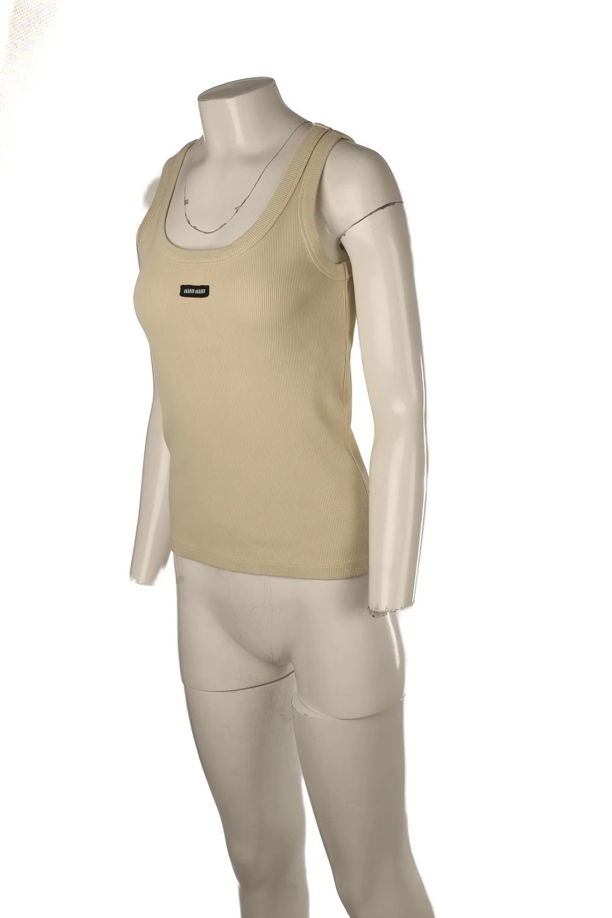 MIU MIU BEIGE COTTON TOP MEDIUM - Image 3