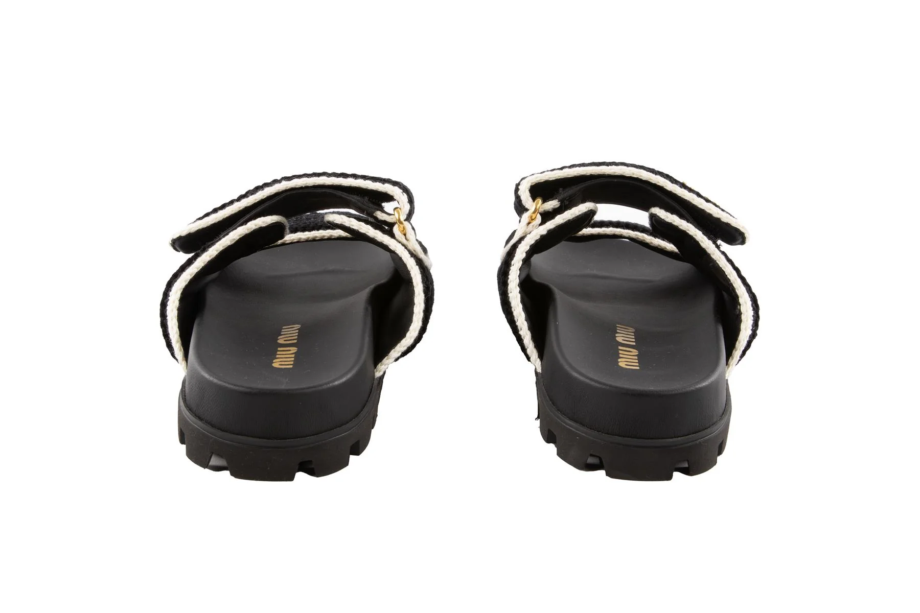 MIU MIU BLACK CROCHET SLIDES EU 38 UK 5 - Image 5
