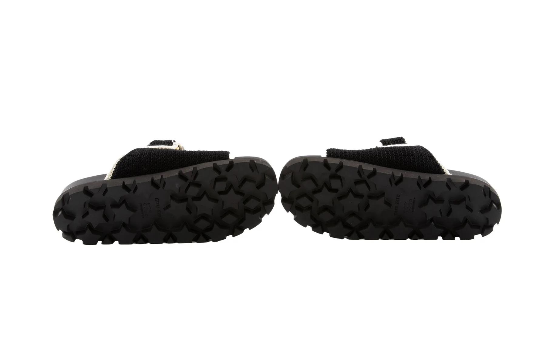 MIU MIU BLACK CROCHET SLIDES EU 38 UK 5 - Image 6