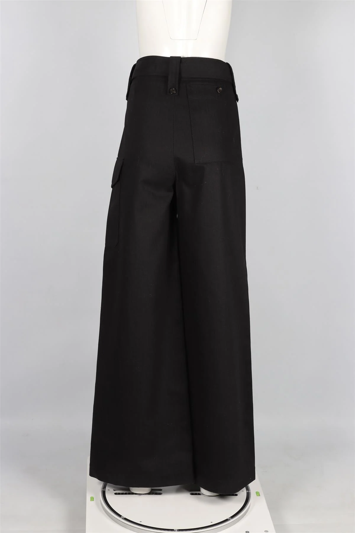 MIU MIU BLACK DENIM WIDE LEG PANTS IT 38 UK 6 - Image 4