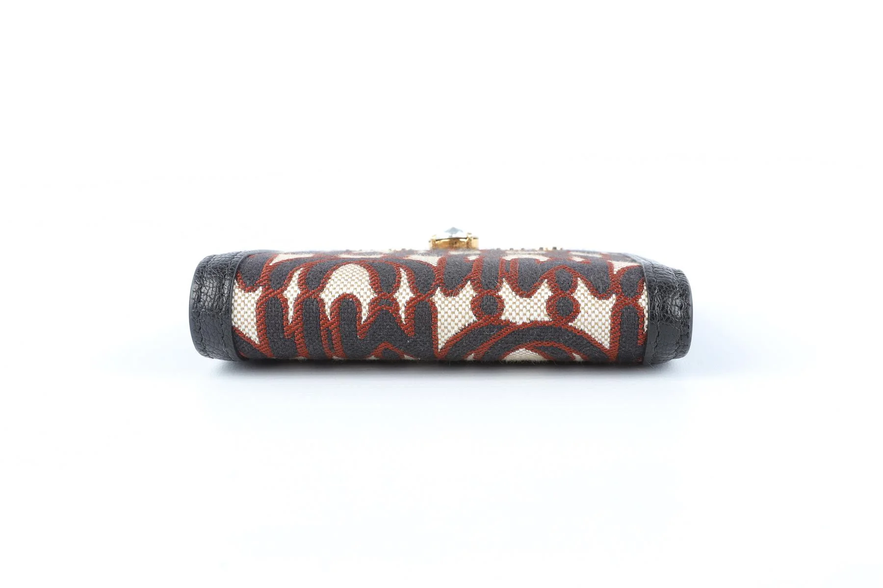MIU MIU BLACK MADRAS JACQUARD WALLET - Image 6