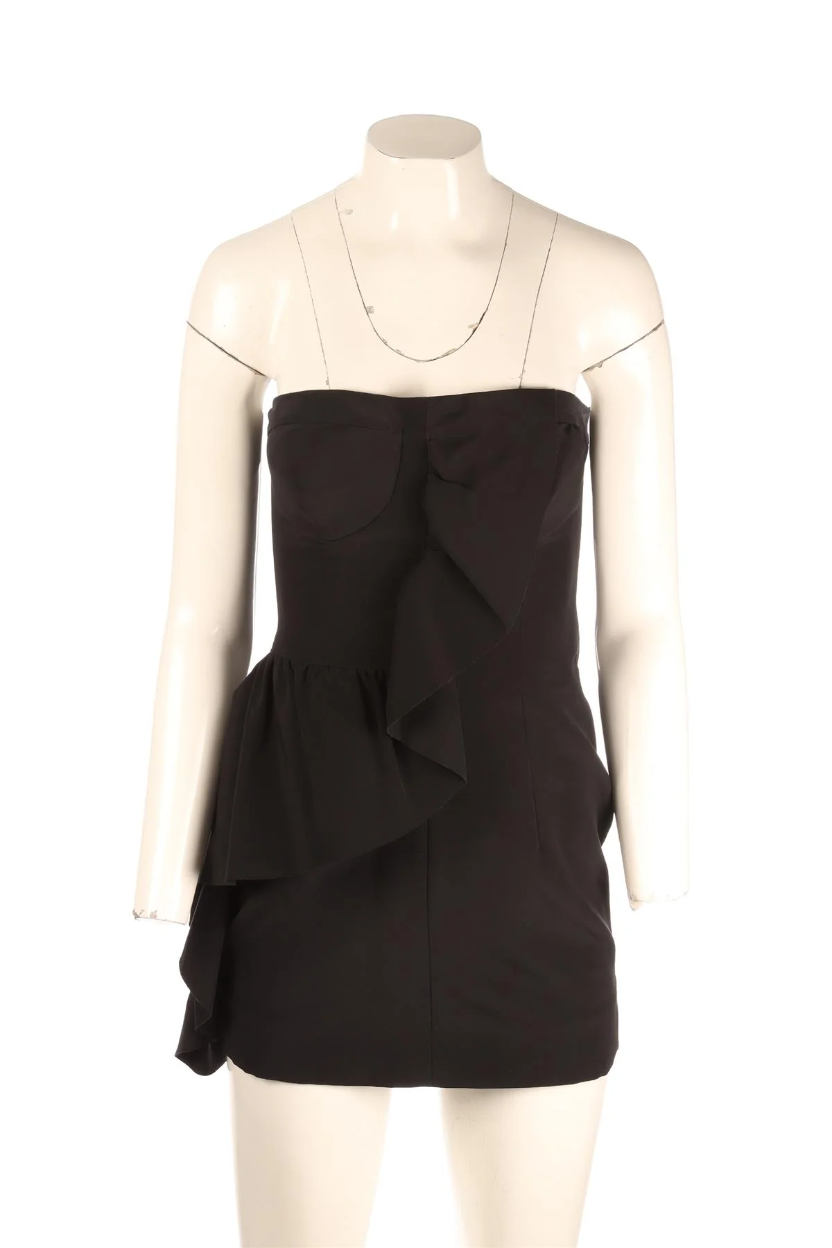 MIU MIU BLACK SILK MINI DRESS IT 40 UK 8 - Image 2