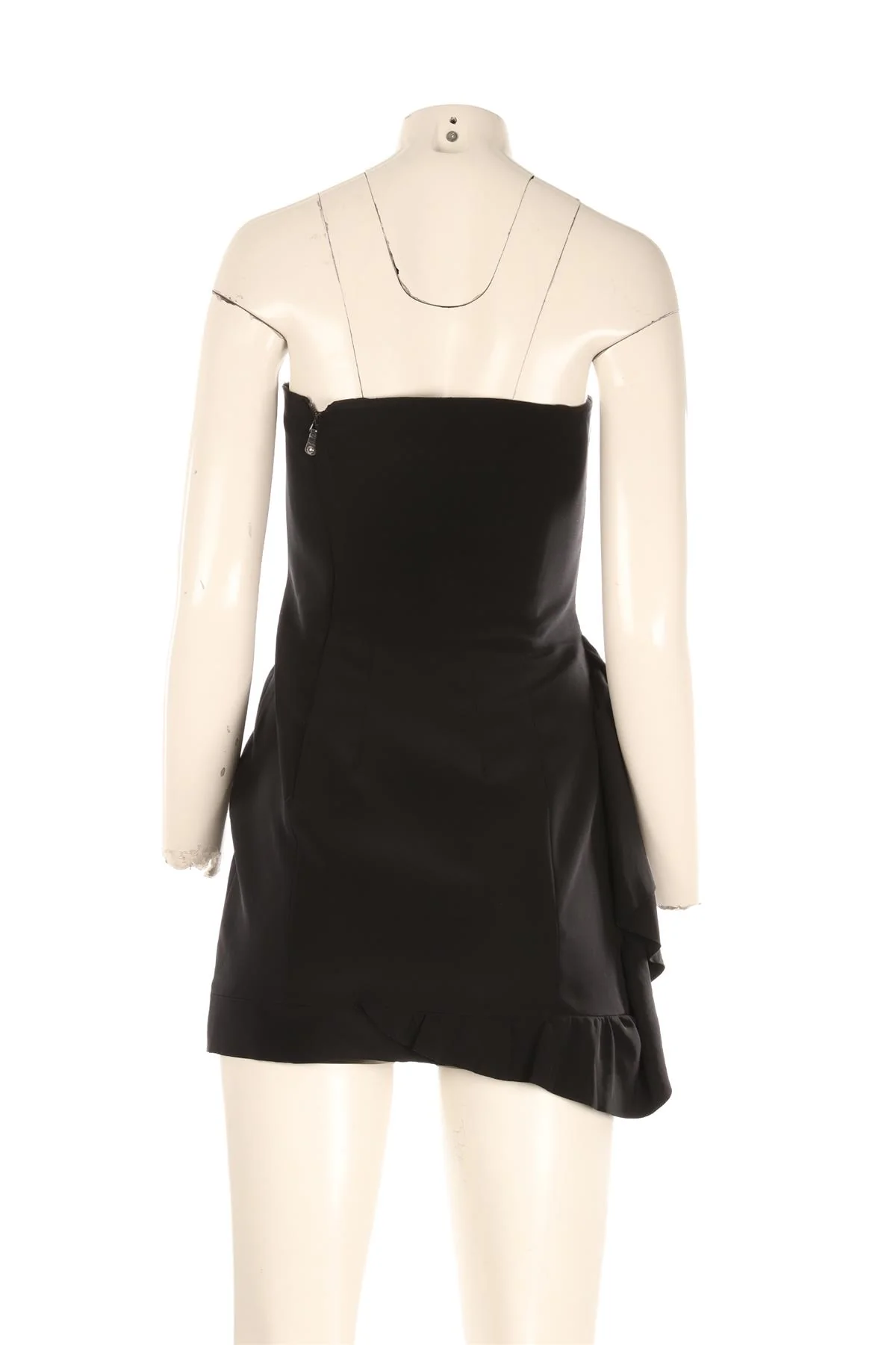 MIU MIU BLACK SILK MINI DRESS IT 40 UK 8 - Image 4