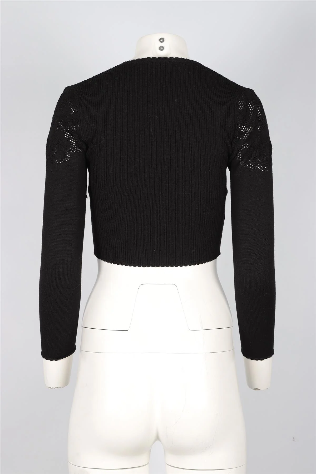 MIU MIU BLACK WOOL CARDIGAN IT 36 UK 4 - Image 4