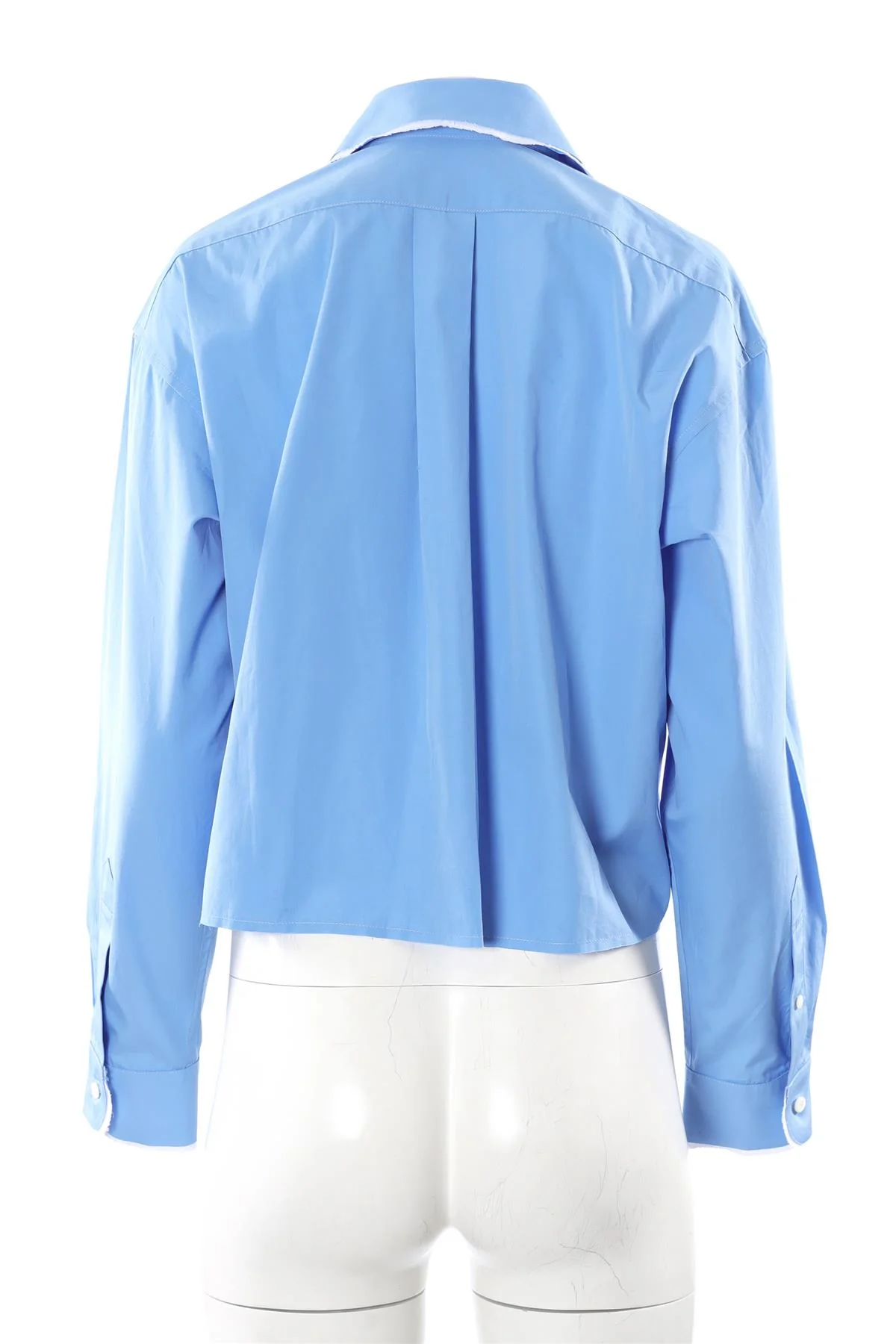 MIU MIU BLUE COTTON SHIRT IT 36 UK 4 - Image 5